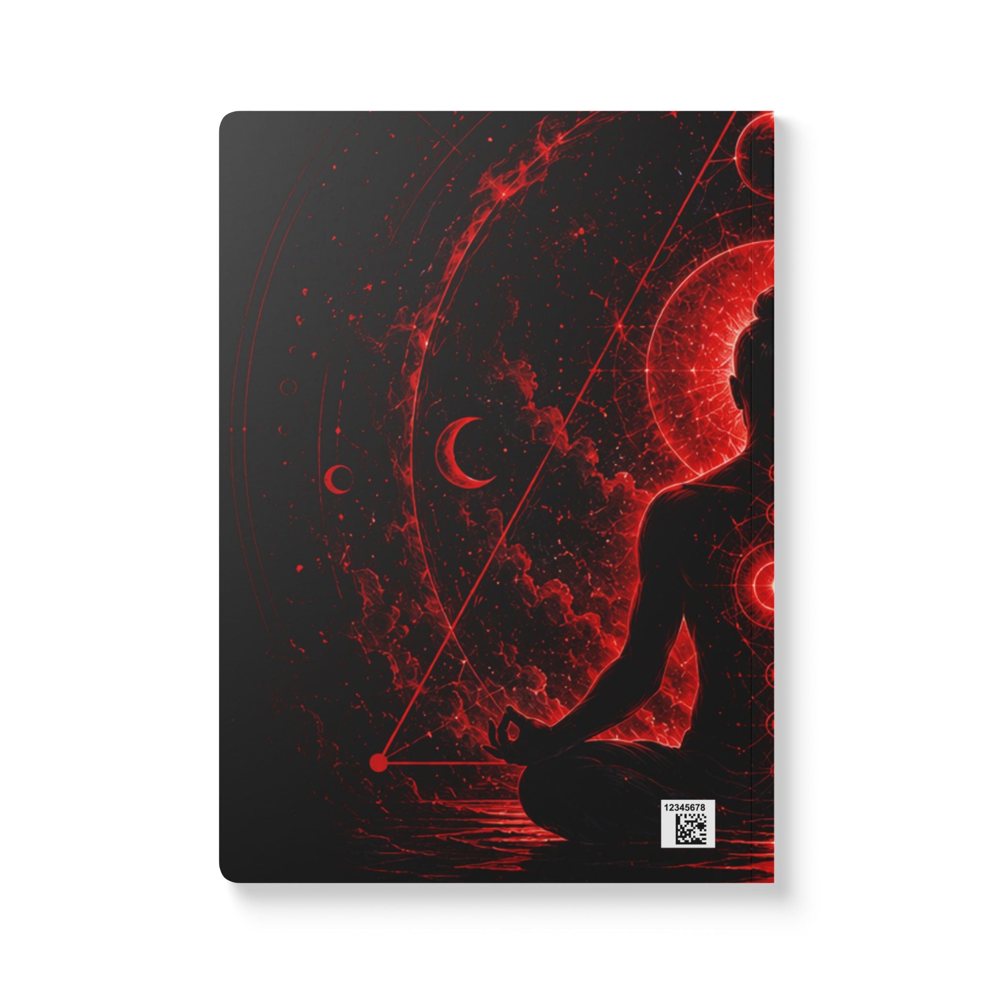 Meditative Moon Journal — Red Cosmic Yoga Softcover Journal
