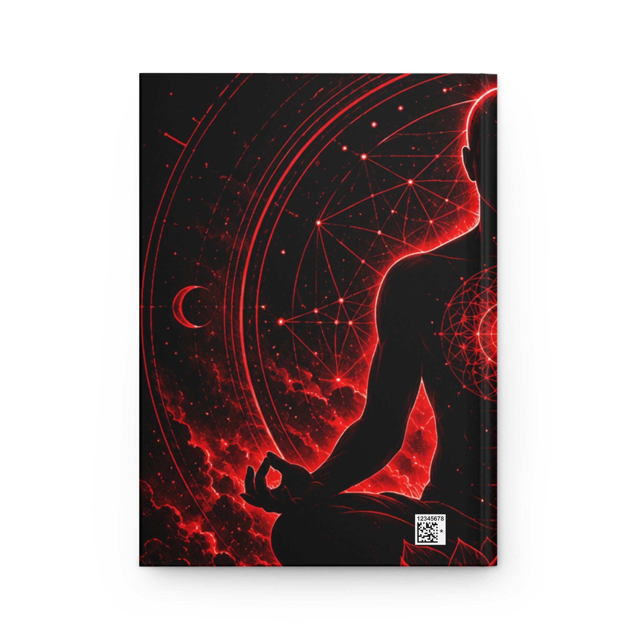 Meditation Journal — Red Cosmic Yoga Spiritual Hardcover Notebook