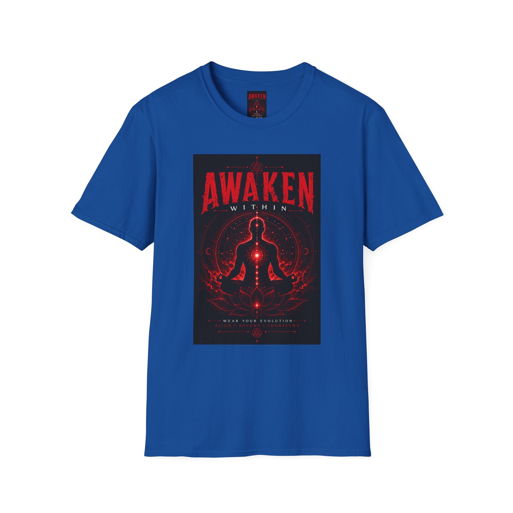 Awaken Within T-Shirt — Red Meditation Energy Graphic Tee