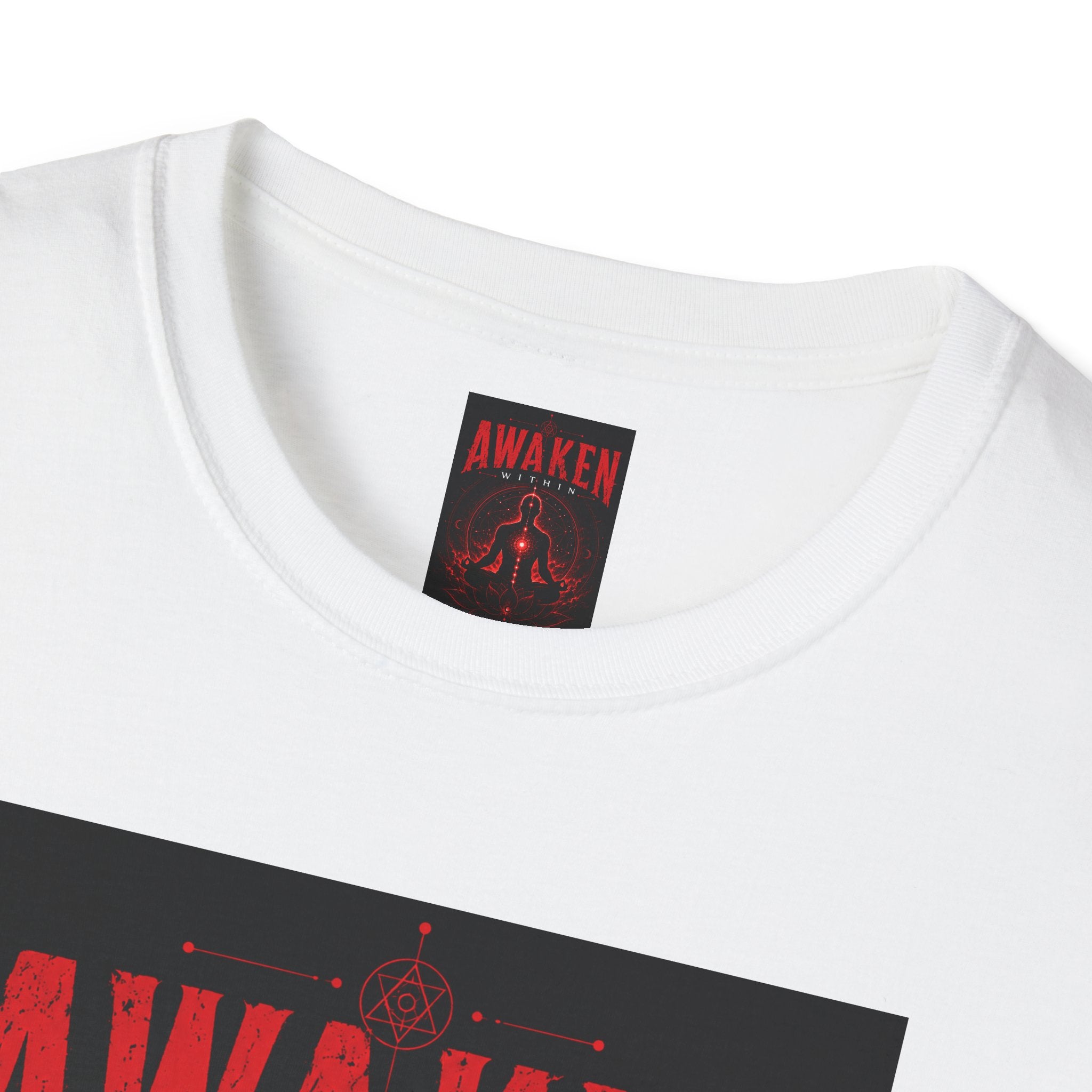 Awaken Within T-Shirt — Red Meditation Energy Graphic Tee