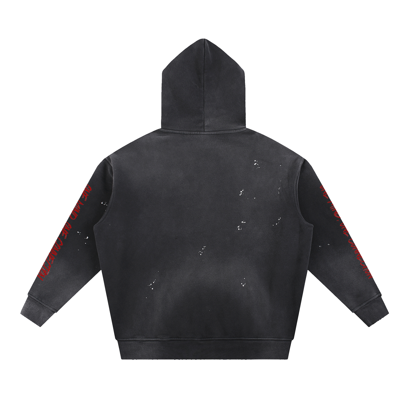 Vintage Washed Frayed Fleece Hoodie